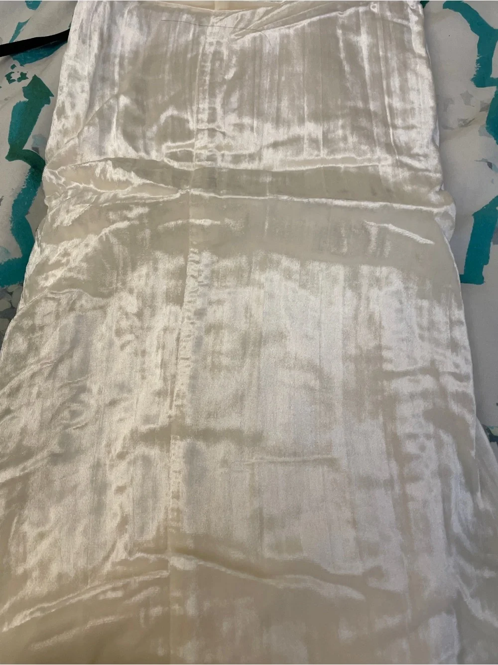 NWT West Elm Luster Crinkle Velvet Duvet Cover - White Full / Queen